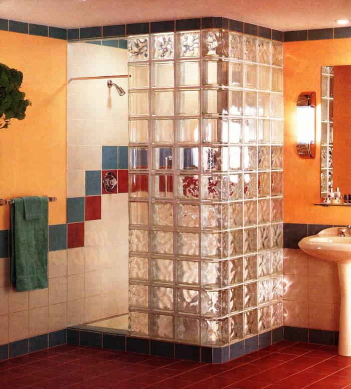 The glass block is back again! HEre is how to install a glass block wall in your shower