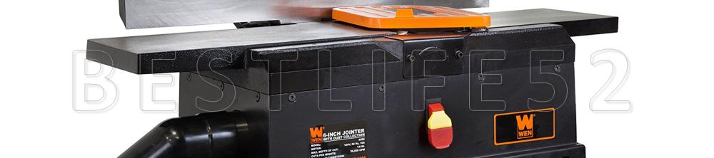 Side view of the Wen 6560 6-inch benchtop jointer