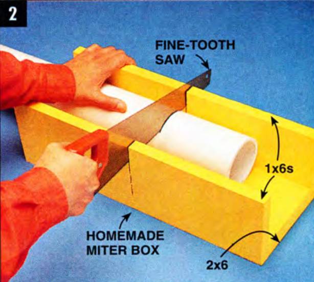 Use a miter box to make perfectly square cuts