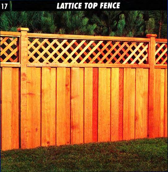 Lattice top fence style