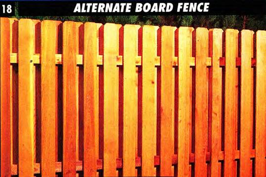 Alternate board fence style