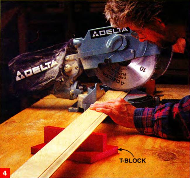 support long workpieces as you cut them by using blocks with the same height as the saw's table and ensure square cuts all the time